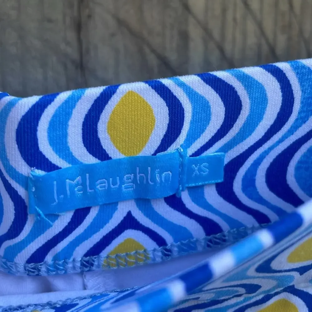 J. McLaughlin Briana Skort XS Blue Yellow - Picture 4 of 7